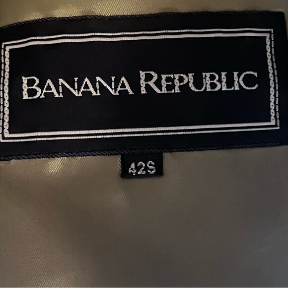 Banana Republic Made In Italy Tan Wool Linen Classic Sport Coat 42S Capsule - Picture 4 of 6